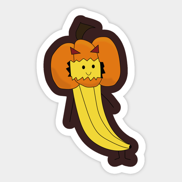 A Banana in a Pumpkin Costume! Sticker by MegaMagicMan